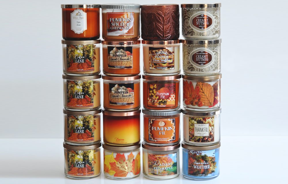 Fall 2017 Bath & Body Works 3-Wick Candle Collection